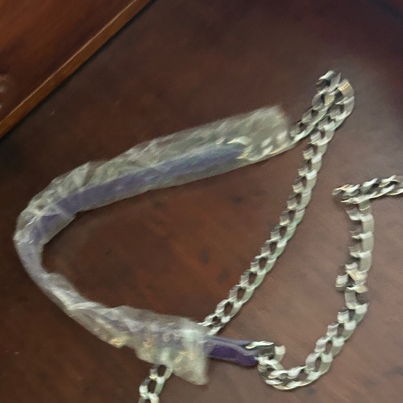 Purple Croc Embossed Bag Silver Shoulder Chain Bag NEW With Tags MOD Hexagon - Picture 11 of 12